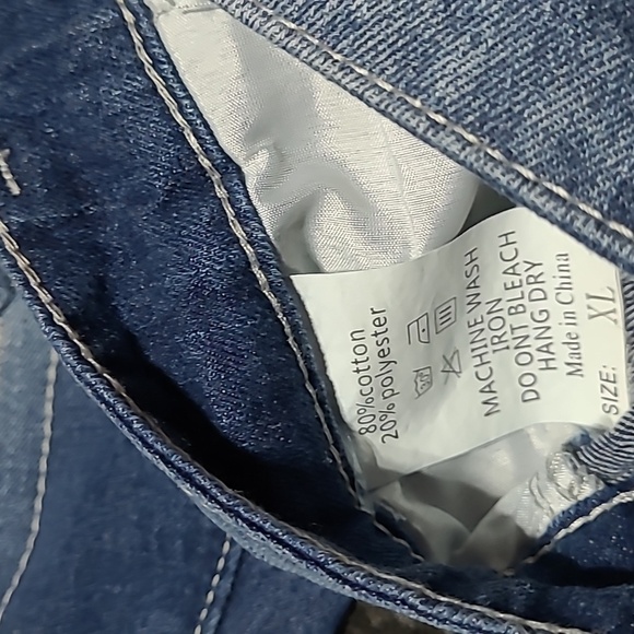 WOMEN'S PATCHED OMBRE PINK LEOPARD PRINT DISTRESSED HIGH-WAISTED DENIM JEAN XL - Picture 9 of 15